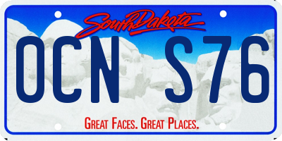 SD license plate 0CNS76