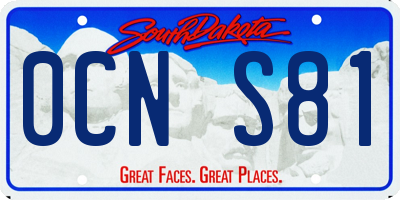 SD license plate 0CNS81