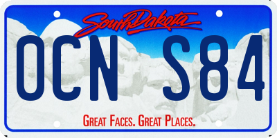 SD license plate 0CNS84