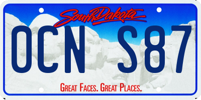 SD license plate 0CNS87