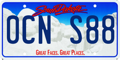 SD license plate 0CNS88
