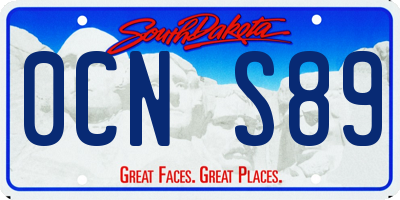 SD license plate 0CNS89