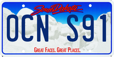 SD license plate 0CNS91