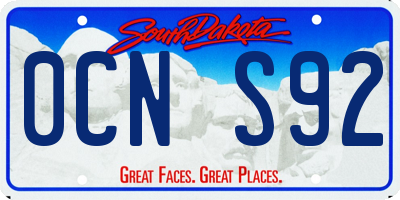 SD license plate 0CNS92