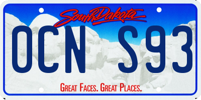 SD license plate 0CNS93
