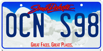 SD license plate 0CNS98