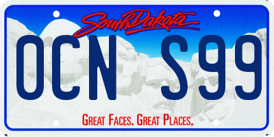 SD license plate 0CNS99