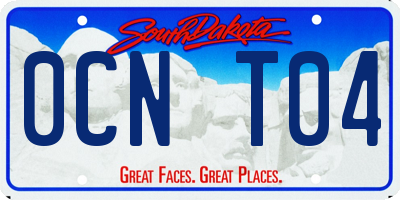 SD license plate 0CNT04