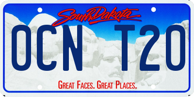 SD license plate 0CNT20