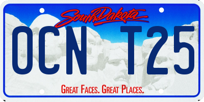 SD license plate 0CNT25