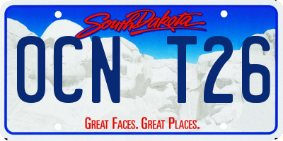 SD license plate 0CNT26