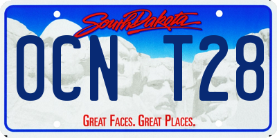 SD license plate 0CNT28