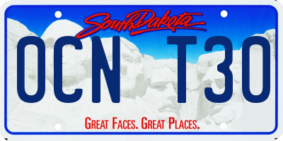 SD license plate 0CNT30