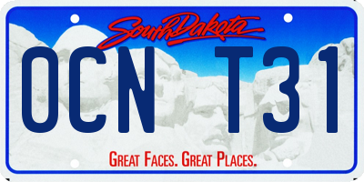 SD license plate 0CNT31