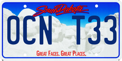 SD license plate 0CNT33