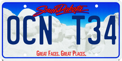 SD license plate 0CNT34