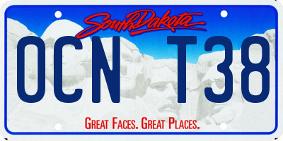 SD license plate 0CNT38