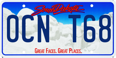 SD license plate 0CNT68