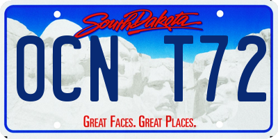SD license plate 0CNT72