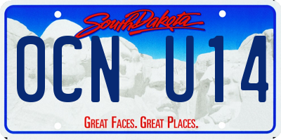 SD license plate 0CNU14