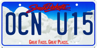 SD license plate 0CNU15