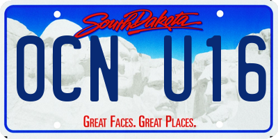 SD license plate 0CNU16