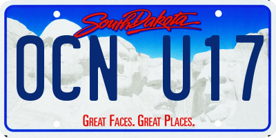 SD license plate 0CNU17