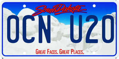 SD license plate 0CNU20