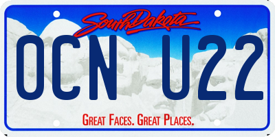 SD license plate 0CNU22