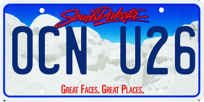 SD license plate 0CNU26