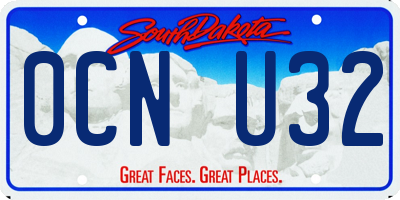 SD license plate 0CNU32