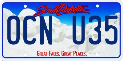 SD license plate 0CNU35