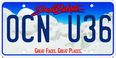 SD license plate 0CNU36