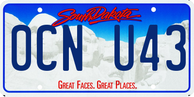 SD license plate 0CNU43