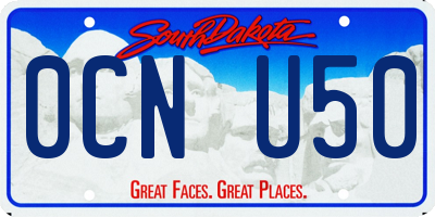 SD license plate 0CNU50