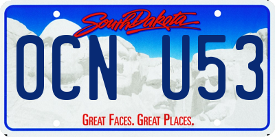 SD license plate 0CNU53