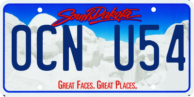 SD license plate 0CNU54