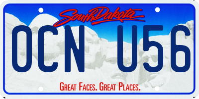 SD license plate 0CNU56