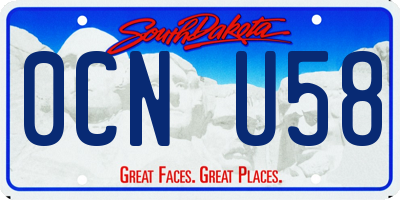 SD license plate 0CNU58