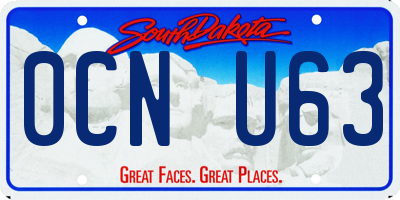 SD license plate 0CNU63