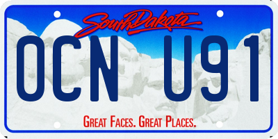 SD license plate 0CNU91