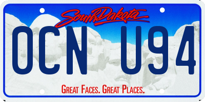 SD license plate 0CNU94