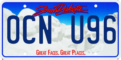 SD license plate 0CNU96