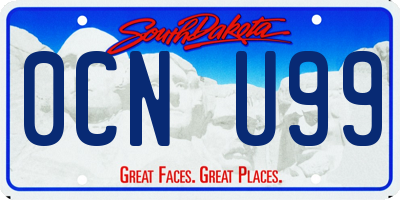 SD license plate 0CNU99
