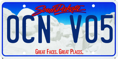 SD license plate 0CNV05