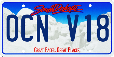 SD license plate 0CNV18