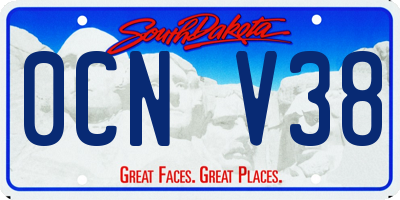 SD license plate 0CNV38