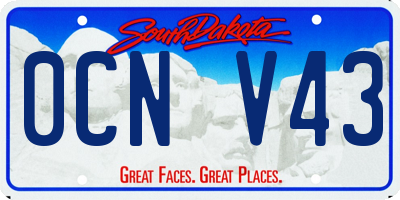 SD license plate 0CNV43