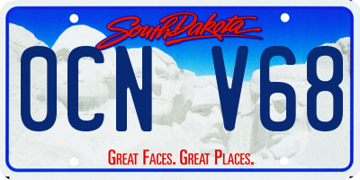 SD license plate 0CNV68