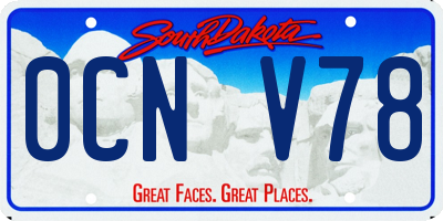 SD license plate 0CNV78